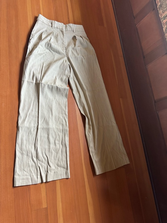 rag & bone Pants - Rag & bone Light Beige Wide-Leg Pants 4